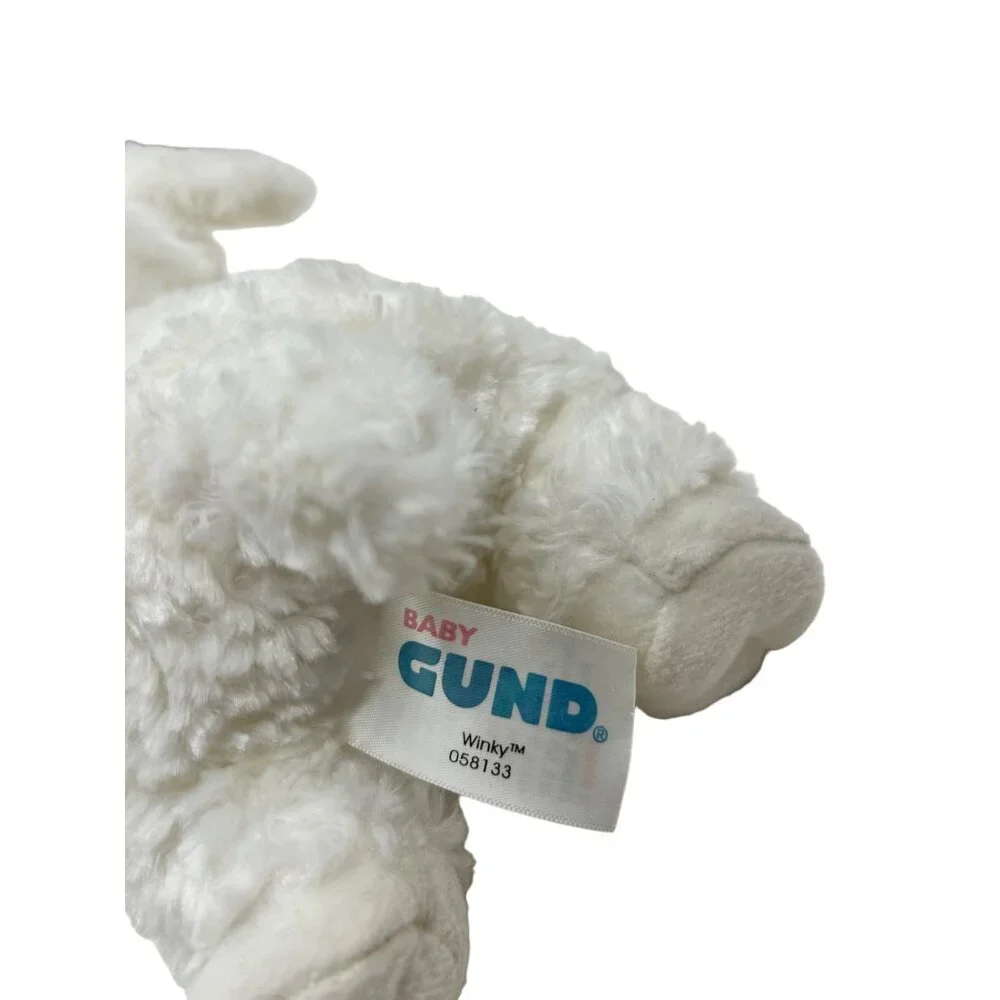Baby Gund‎ Winky the Lamb 8” Plush Rattle Stuffed Animal 058133